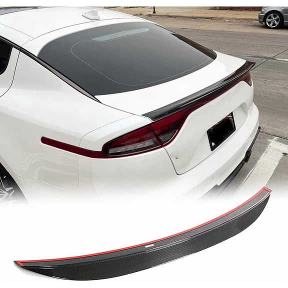 Carbon Fiber Trunk Spoiler for KIA Stinger 2018-2023 Auto Car Rear Boot Lid Highkick Spoiler Wing Lip for Kia