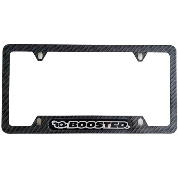 Carbon Fiber Turbo Snail License Plate Frame Cover Holder Boosted Truck Car Accessories Stainless Steel 1PC