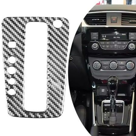 Carbon Fiber Vinyl Central Console Gear Shift Cover For Nissan Sentra 2013-2019