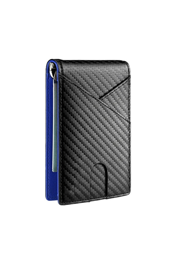 Carbon Fiber Wallet Blue, Us Dollar Wallet for Men'S Wallet Fiber Wallet for Men'S Leather Wallet Business Wallet