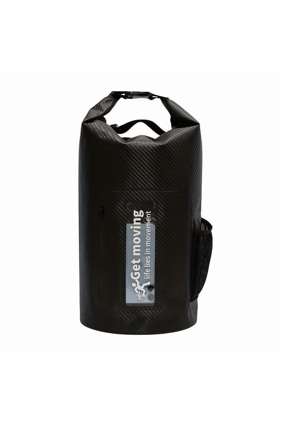 Carbon Fiber Waterproof Dry Bag Backpack, 2.64Gal/5.28Gal Portable PVC Outdoor Bucket Bag for Beach, Rafting, Swimming & Diving Sports