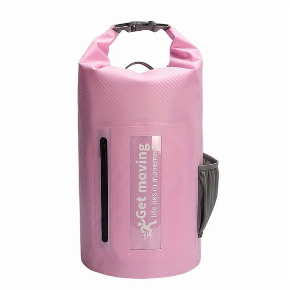Carbon Fiber Waterproof Dry Bag Backpack, 2.64Gal/5.28Gal Portable PVC Outdoor Bucket Bag for Beach, Rafting, Swimming & Diving Sports
