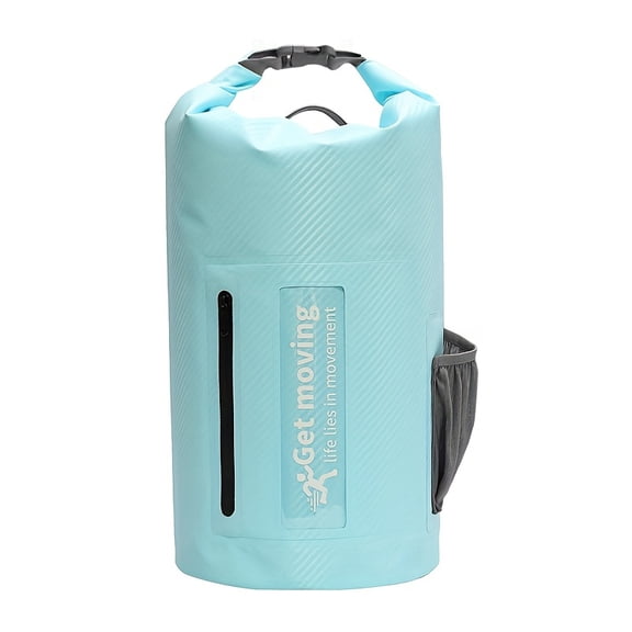 Carbon Fiber Waterproof Dry Bag Backpack, 2.64Gal/5.28Gal Portable PVC Outdoor Bucket Bag for Beach, Rafting, Swimming & Diving Sports