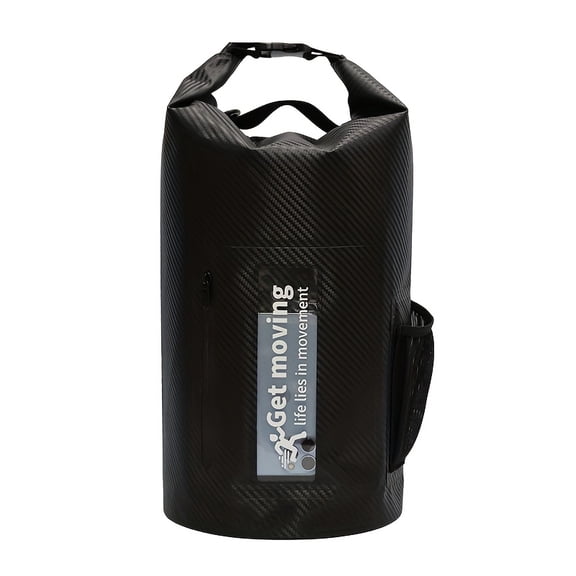 Carbon Fiber Waterproof Dry Bag Backpack, 2.64Gal/5.28Gal Portable PVC Outdoor Bucket Bag for Beach, Rafting, Swimming & Diving Sports