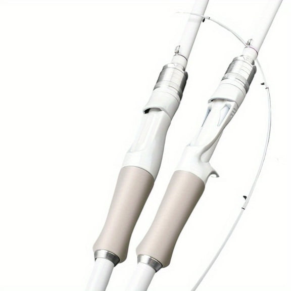 Carbon Fiber White Fishing Rod - High Power -, Multiple Sizes, Casting and Spinning Options - Comfortable EVA Grip, Sensitive Rod Tip, Fast Fish Retrieval - Suitable for Outdoor Fishing