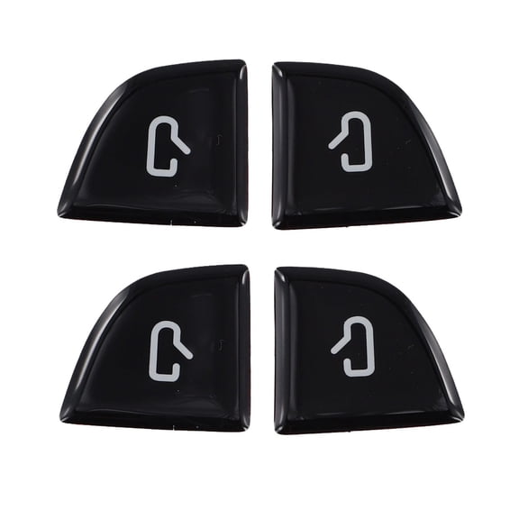 Carbon Fiber Window Switch Decorative Trim Cover For Tesla For Model 3/ For Model Y/ 2024/2025/ Refresh Interior Accessories Styling Parts 4PCS(Black)