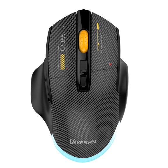 Carbon Fiber Wireless Gaming Mouse with Adjustable DPI and Programmable Controls