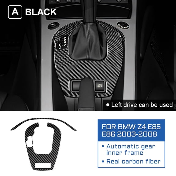 Carbon Fiber for BMW E85 E86 Z4 2003-2008 Accessories Car Manual/Automatic Gear Shift Panel Frame Cover Interior Sticker Styling.
