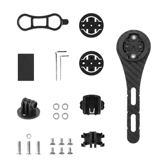Carbon Fibers Bicycles Computer Holder Bike Handlbar Computer Mount Cycling Speedometer Holder Easily to Install