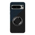 thumbnail image 1 of Carbon Fibre PC Case for Google Pixel 7,Magnetic Compatible with MagSafe Case 360° Rotatable Ring Stand Ultra Slim Protective Cover for Google Pixel 7,Black+Blue, 1 of 7