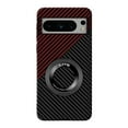 thumbnail image 1 of Carbon Fibre PC Case for Google Pixel 8A,Magnetic Compatible with MagSafe Case 360° Rotatable Ring Stand Ultra Slim Protective Cover for Google Pixel 8A,Black+Red, 1 of 7