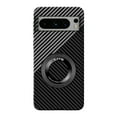 thumbnail image 1 of Carbon Fibre PC Case for Google Pixel 9 / 9 Pro,Magnetic Compatible with MagSafe Case 360° Rotatable Ring Stand Ultra Slim Protective Cover for Google Pixel 9 / 9 Pro,Black+Silver, 1 of 7
