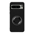 thumbnail image 1 of Carbon Fibre PC Case for Google Pixel 9 / 9 Pro,Magnetic Compatible with MagSafe Case 360° Rotatable Ring Stand Ultra Slim Protective Cover for Google Pixel 9 / 9 Pro,Black, 1 of 7