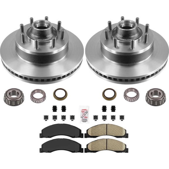 Carbon Fleet Service Disc Brake Rotors & Pads For Ford E150 E250 Van 2008-2014