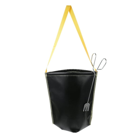 Fire Retardant Storage Bag for Safe Charcoal Storage Made of Durable Nylon Black