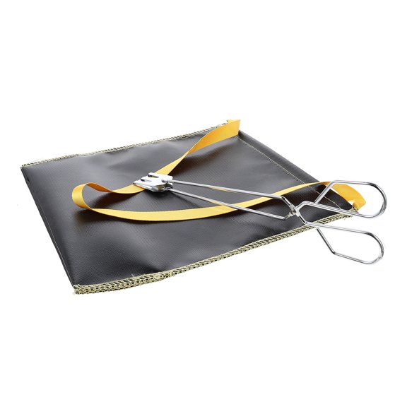 Hytrove Glass Fibre Cloth Fire Retardant Pouch Black 1 Set 12.6x11.4x0.1in