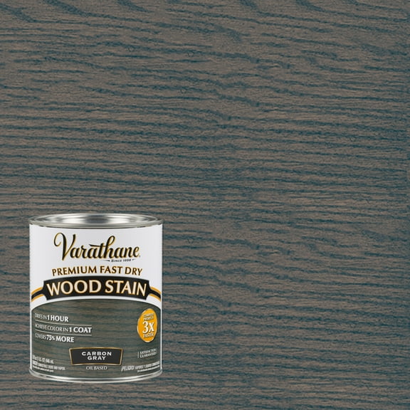 Carbon Gray, Varathane Premium Fast Dry Wood Stain-304559, Quart