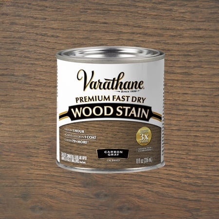 Carbon Gray, Varathane Premium Fast Dry Wood Stain-307416, 8 fl oz