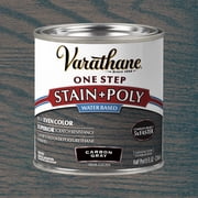 Carbon Gray, Varathane One Step Interior Wood Stain + Polyurethane, Semi-Gloss -384362, Half Pint
