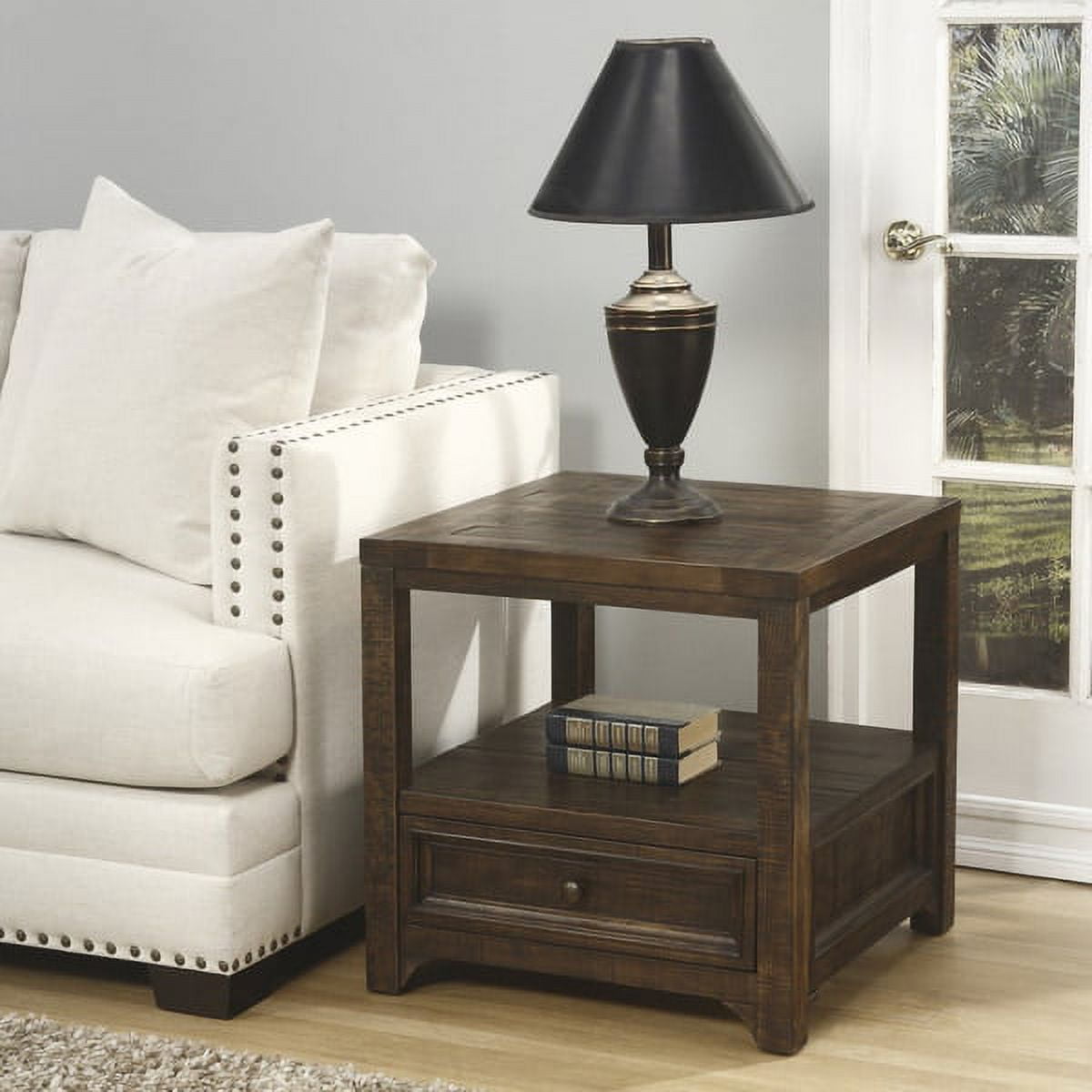 Carbon Loft Helcar Solid Wood End Table 24" x 24" x 24"
