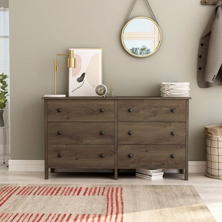 Carbon Loft Mulgrew Rustic Walnut Storage Dresser by 6-drawer