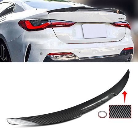 Carbon Look Trunk Spoiler Lip For 2021-2025 BMW 4-Series G22 430i M440i M4 Style