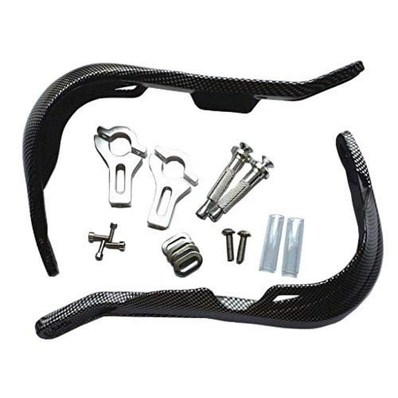 Carbon Looking 7/8" 22mm Handlebar Brush Hand Guard Guards for Suzuki DRZ 400 DR-Z KDX KLR KDX220R YZF XT TTR TW CRF100F CRF250R CRF50F CRF70F XR100R XR200R CRF450R Dirt Bike Yamaha Honda Kawasaki
