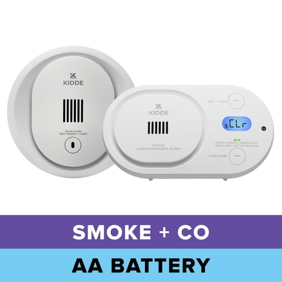 Kidde AA Battery-Powered Photoelectric Smoke Detector and Electrochemical Carbon Monoxide Detector