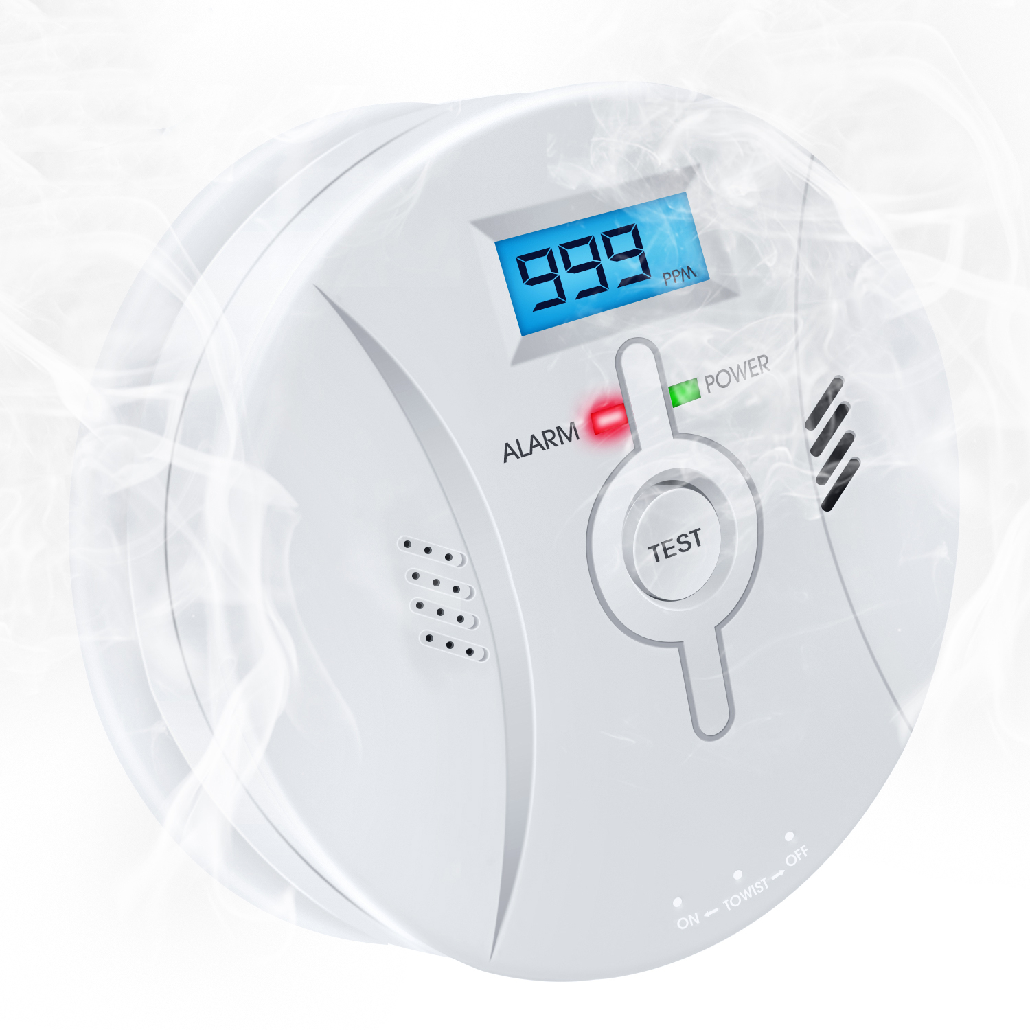 Carbon Monoxide and Smoke Alarms, iFanze Sensitive Wireless Carbon