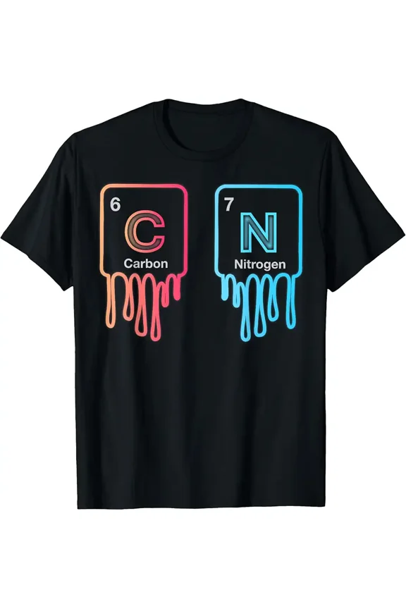 Carbon Nitrogen 67 Meme Periodic Table Science Chemistry T-Shirt