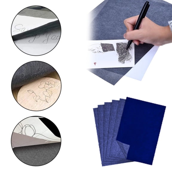 Carbon Paper for Tracing Graphite Transfer-Paper Under $5 Dusknt Graphite Carbon Paper Blue, New Arrivals!