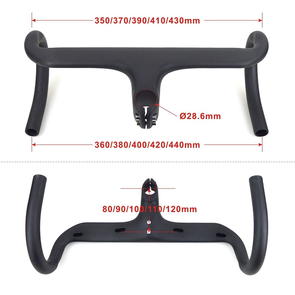 Carbon Road Bike Bicycle Integrated Handlebar Racing Handlebar 28.6Mm ...