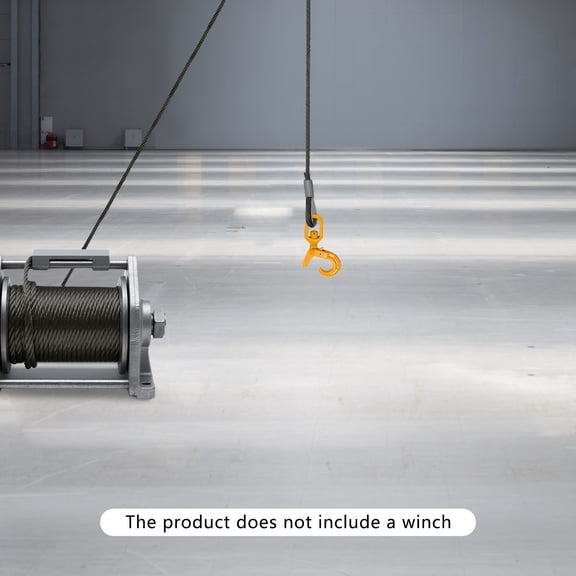 Carbon Steel 12.7mmx30.5 Heavy-Duty Steel Wire Rope Self-Locking Safety Hook High-Strength Towing Cable Hoisting Oil Rope