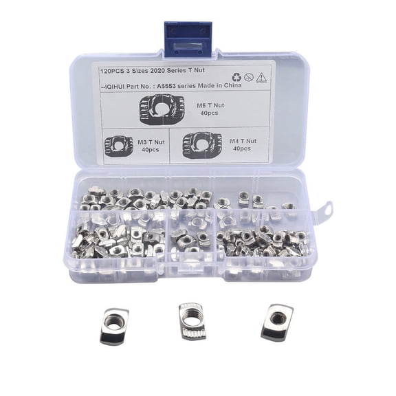 Carbon Steel 2020 Series T Nuts M3 M4 M5 T Slot Hammer Head For Aluminum Profile