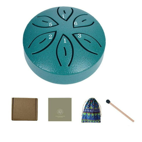 Carbon Steel 3-Inch Portable Mini Steel Tongue Drum for Meditation, Yoga, and Stress Relief