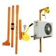 thumbnail image 1 of Carbon Steel Air Conditioner Lifting Crane with 500 LBS Frame Load Capacity, Orange Crane Bracket, Air Conditioner Lifting Tool with Two-Way Self-Locking Winch for Installation of Outdoor AirCon, 1 of 7