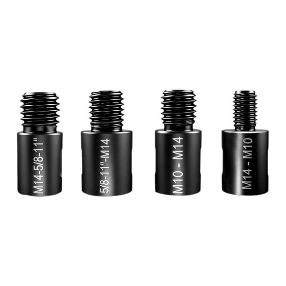 Carbon Steel Angle Grinder Spindle Thread Adapter M14 to 5/8-11", M10 Conversion Connector for Rotary Tools