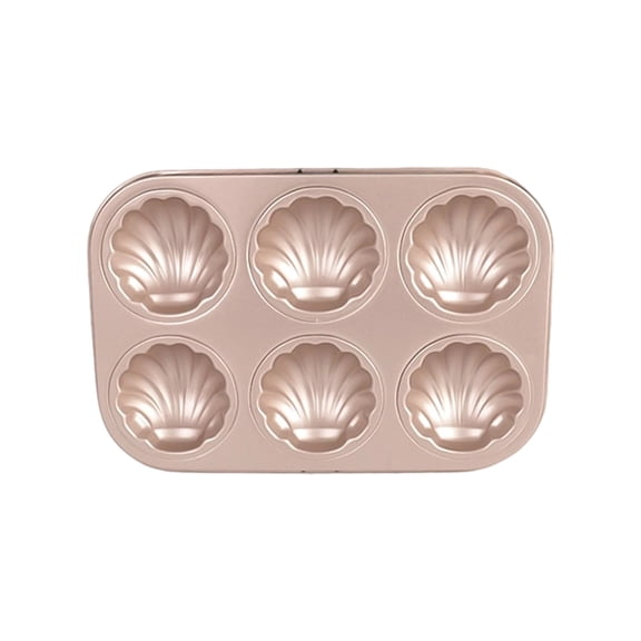 Carbon Steel Baking Pan 6/12 Cavity Shell Shape Madeleine Mold Nonstick Coating Dessert Tray Home Kitchens Essential