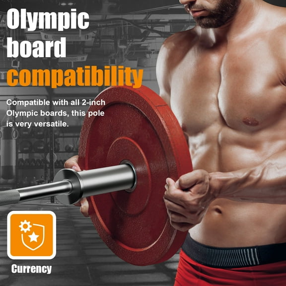 Carbon Steel Barbell Bar, Bench Press Bar, 4FT Curved Rod Weight Bar for Weightlifting, Powerlifting, Cross Fit Training, 350 lbs Max Load Capacity, Home Gym Fitness Equipment-120 cm