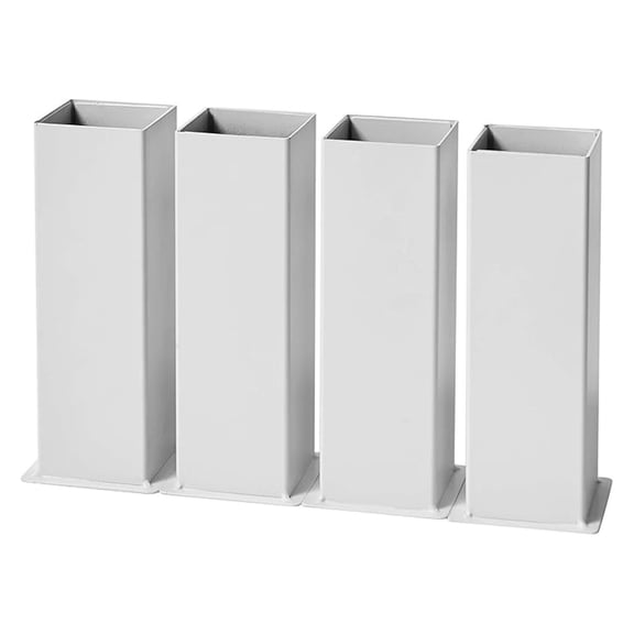 Carbon Steel Bed Risers for Twin/TXL Beds - 8" Lift - White