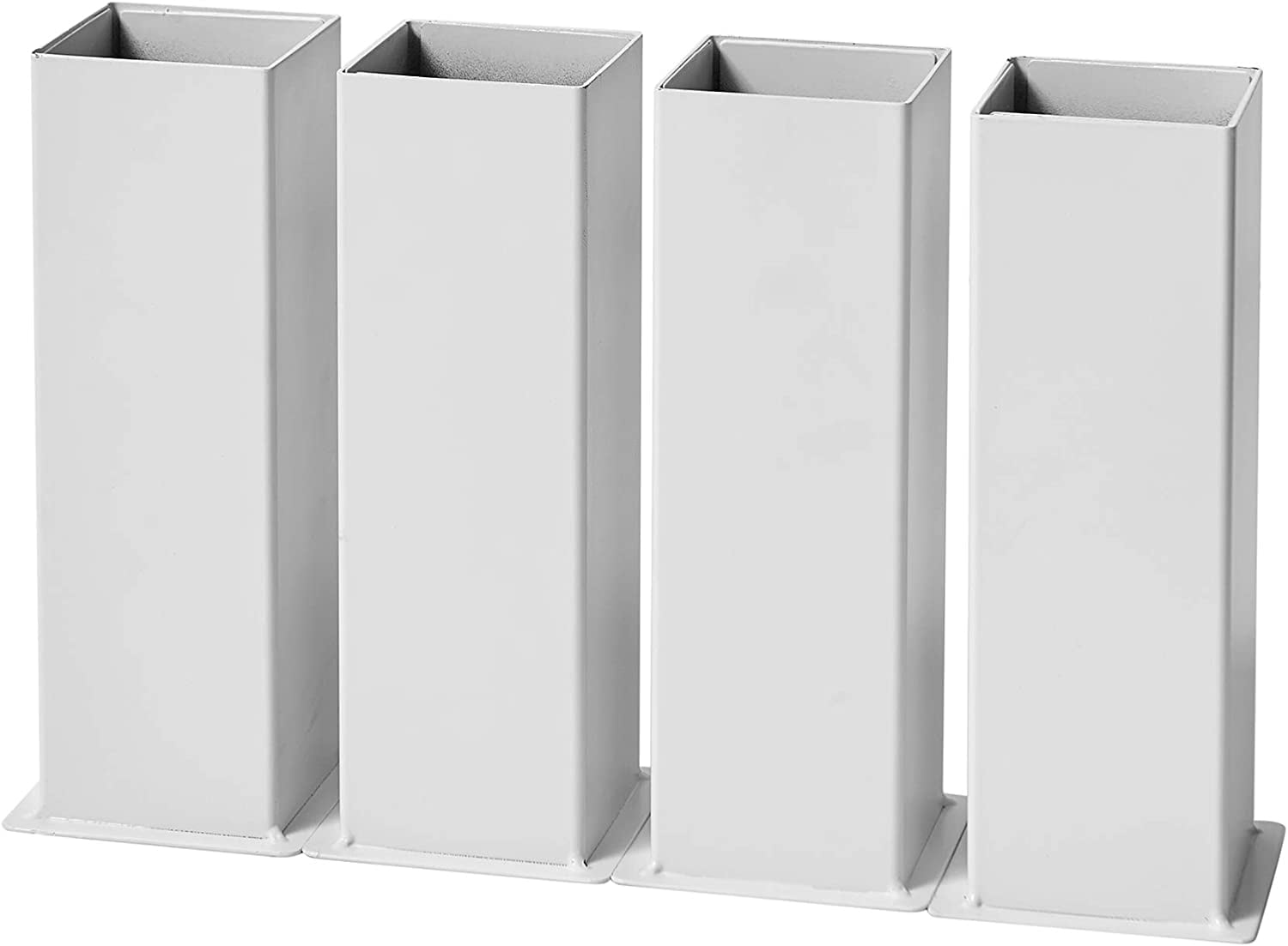 Carbon Steel Bed Risers for Twin/TXL Beds 8" Lift White