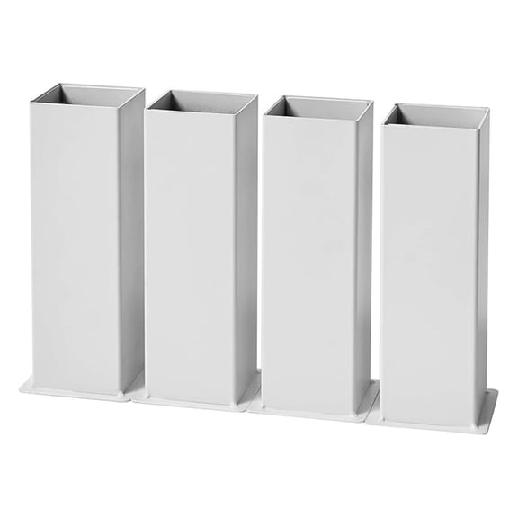 Carbon Steel Bed Risers for Twin/TXL Beds - 8" Lift - White