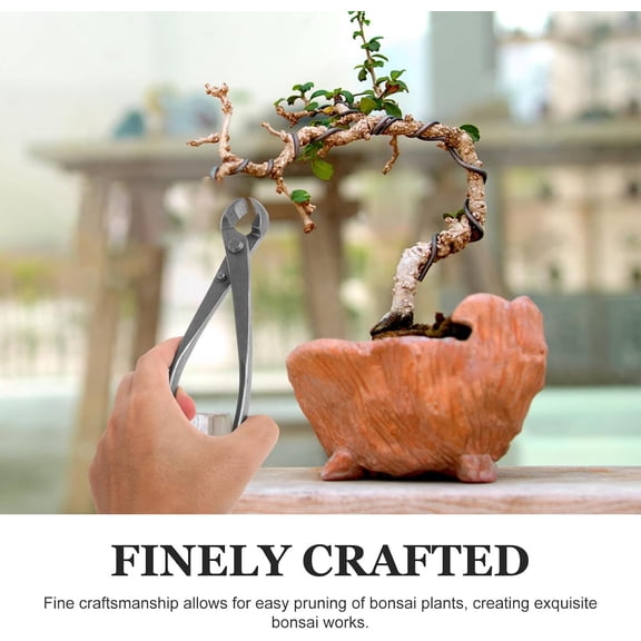Carbon Steel Bonsai Shears with Metal Cable Puller for Garden Pruning and Bonsai Shaping Japanese Style Tool for Precise Tree Trimming and Wire Bending