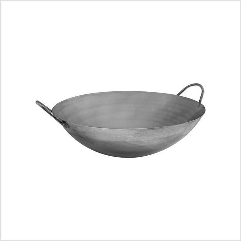 Carbon Steel Chinese Cantonese Style Wok Pan Frying Pan,16 inch