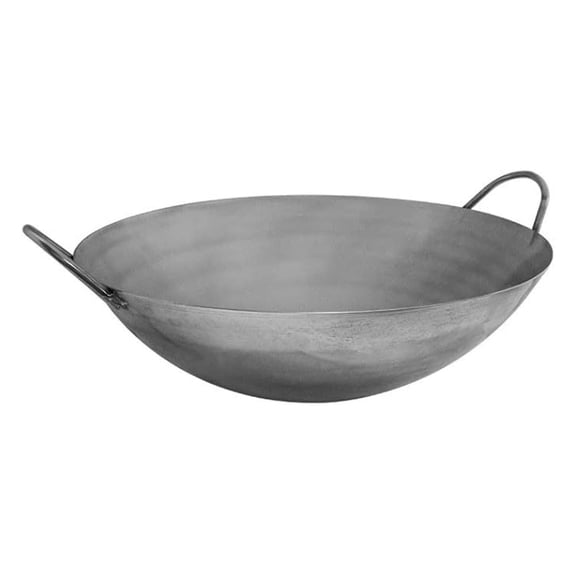 Carbon Steel Chinese Cantonese Style Wok Pan Frying Pan,26 inch,Two Side Handle