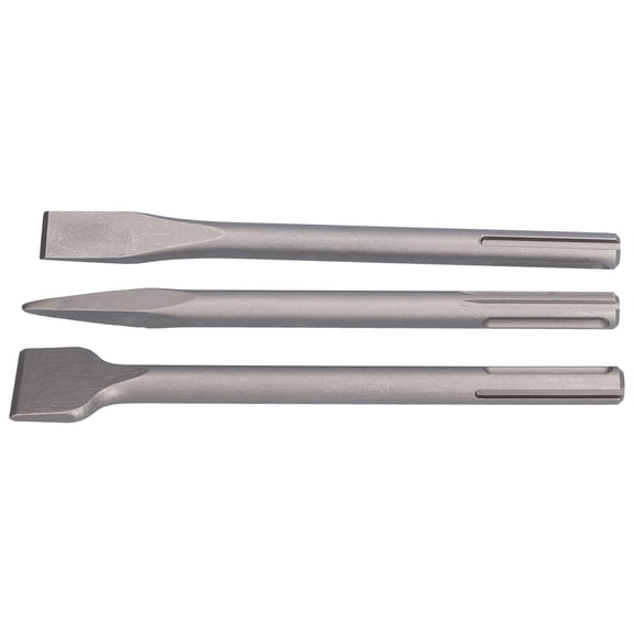 Carbon Steel Chisels 3Pcs Carbon Steel Chisel Kit for Tile Concrete Work Hammer Drill Bits