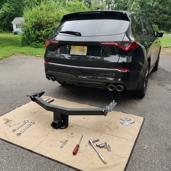 Carbon Steel Class 3 Trailer Hitch, Compatible with Acura MDX 2014-2020, Honda Pilot 2016-2022, Tow Hitch 2-Inch Receiver, Multi-Fit Hitch to Receive Ball Mount, Cargo Carrier, Bike Rack.