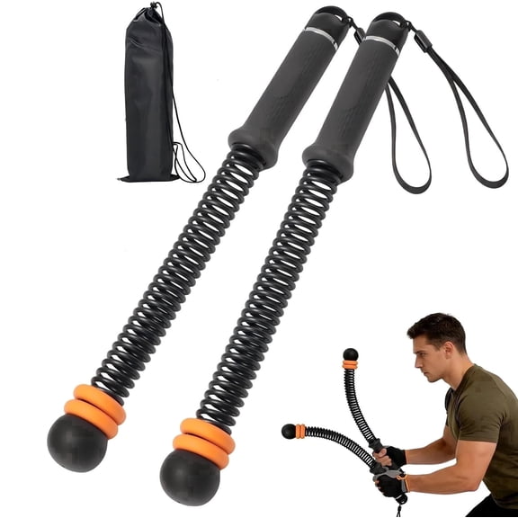 Wuxiuli Carbon Steel Cordless Battle Ropes Black2 pcs