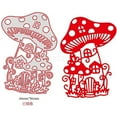 thumbnail image 1 of Carbon Steel Cutting Dies Stencils for DIY Scrapbooking/Photo Album Decorative Embossing DIY Paper Card Matte Platinum Color Mushroom Pattern 9.6x6.6x0.08cm, 1 of 1