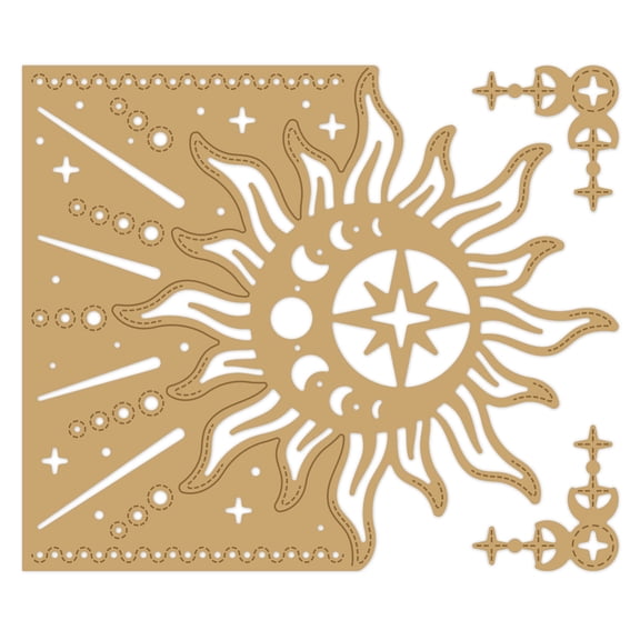 Carbon Steel Cutting Dies Stencils for DIY Scrapbooking Photo Album Decorative Embossing Paper Card Greeting Card Mold Sun 120x102x0.8mm